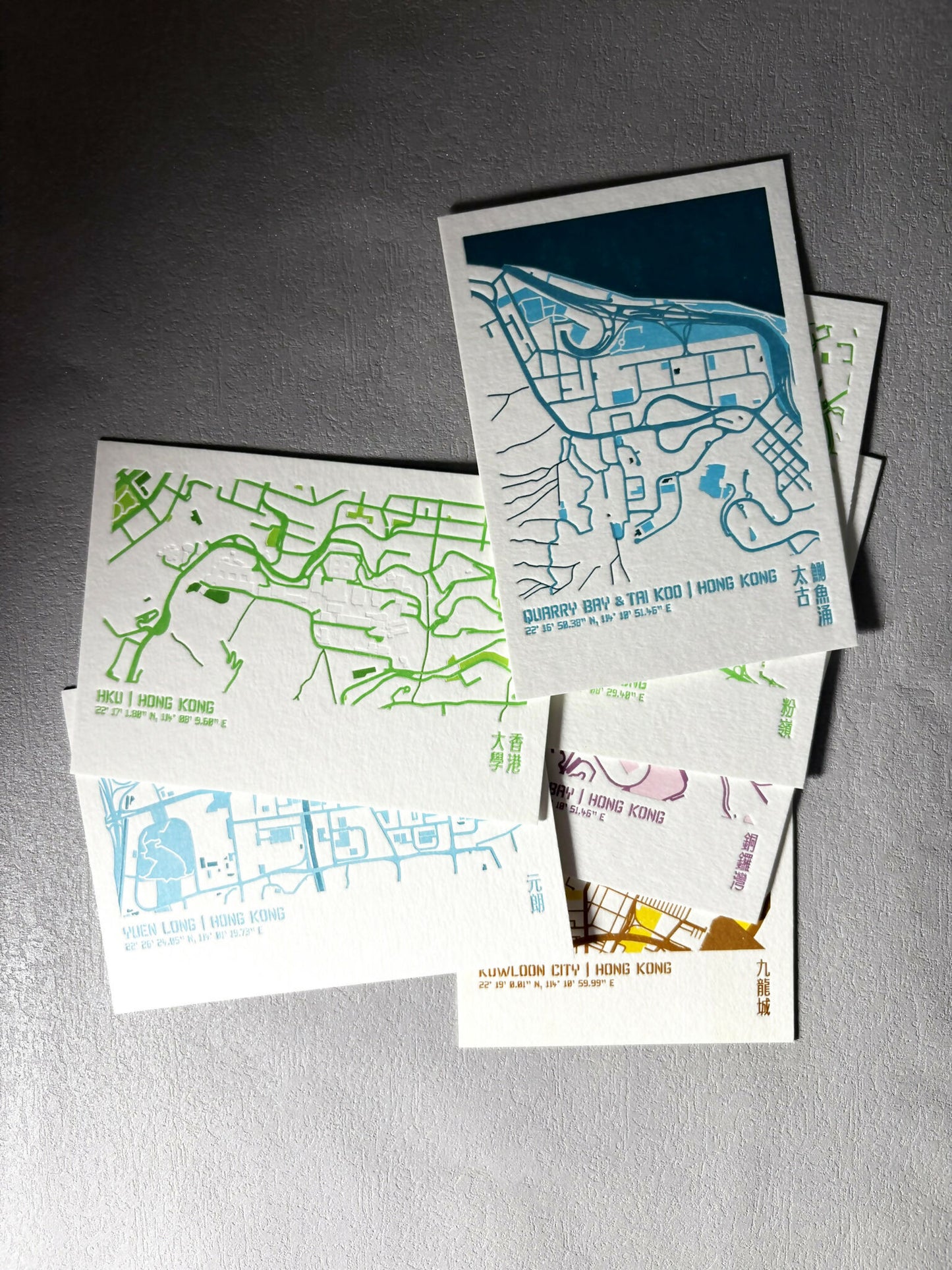 城市肌理活版印刷明信片