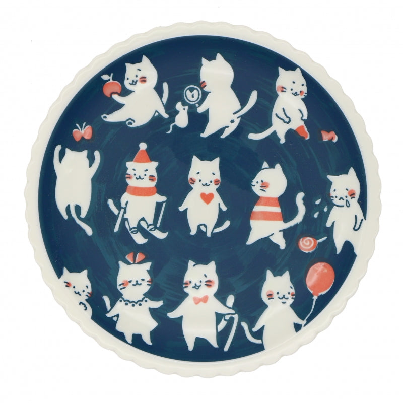 CAT on SUNDAY Mino Yaki Variety Meow Meow Ceramic Plate