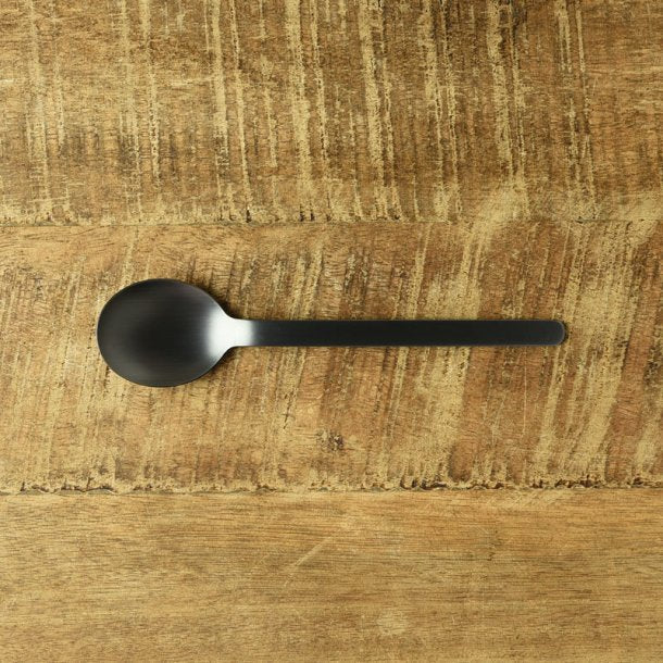 Yan Santiao stainless steel machine use dumb black table spoon