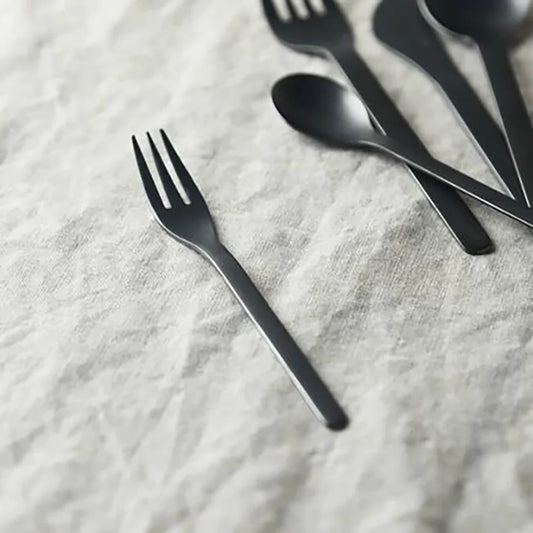 燕三条不锈钢机内用哑黑甜点叉