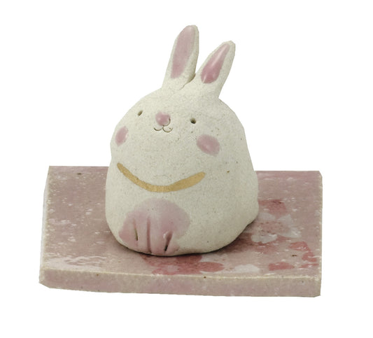 Rabbit ceramic incense holder