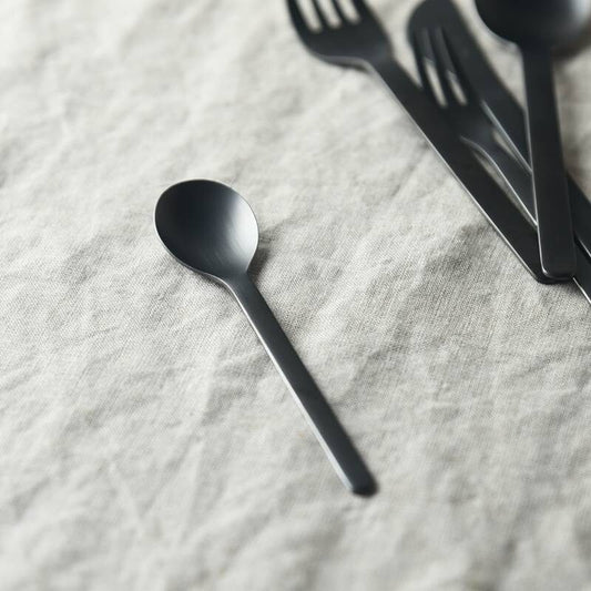 燕三条不锈钢机内用哑黑甜点匙