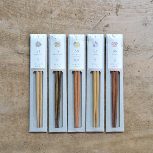 Japanese-made fruit tree log chopsticks