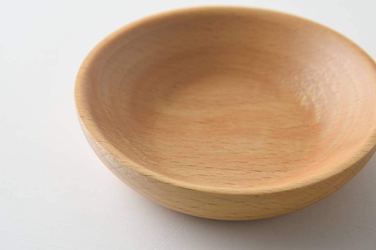 wooden round dish